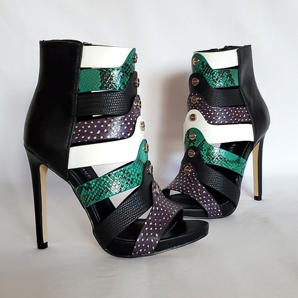 Shoedazzle | Melodee by Isabella Rue Faux leather & Snakeskin dress heel